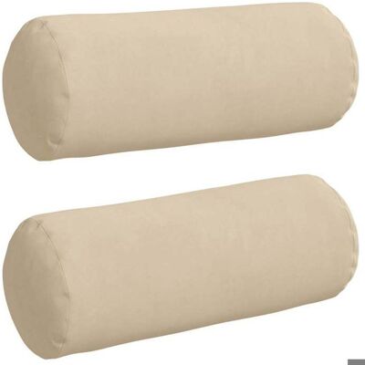 VIDAXL Coussins daccent Crème Ø 15 x Lot de 2 - COCO - Set Coussin décor - Tissu en microfibre - Ø 15 x 40 cm 954qen65k Beige - Publicité VIDAXL Coussins daccent Crème Ø 15 x Lot de 2 - COCO - Set Coussin décor - Tissu en microfibre - Ø 15 x 40 cm 954qen65k Beige - Publicité