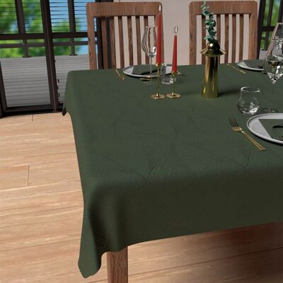 SOLEIL D'OCRE Nappe rectangle anti-tâches 150x250 cm LUXURY vert par Soleil dOcre Vert - Publicité SOLEIL D'OCRE Nappe rectangle anti-tâches 150x250 cm LUXURY vert par Soleil dOcre Vert - Publicité