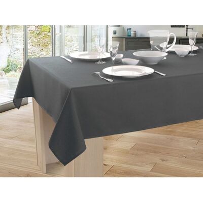 LE LINGE DE JULES Nappe Unie Anti-taches Anthracite Gris - Publicité LE LINGE DE JULES Nappe Unie Anti-taches Anthracite Gris - Publicité
