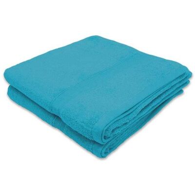 ALPES BLANC - Lot de 2 serviettes de bain 70x140 cm Bleu canard - 100 % coton éponge 600 g/m² ultra-absorbants doux et durables Bleu - Publicité ALPES BLANC - Lot de 2 serviettes de bain 70x140 cm Bleu canard - 100 % coton éponge 600 g/m² ultra-absorbants doux et durables Bleu - Publicité