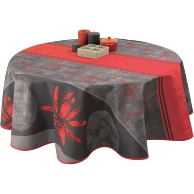 Nappe - LOTUS - Ronde 160 cm - Rouge - Déperlant anti-tache - 100% polyester Rouge - Publicité Nappe - LOTUS - Ronde 160 cm - Rouge - Déperlant anti-tache - 100% polyester Rouge - Publicité