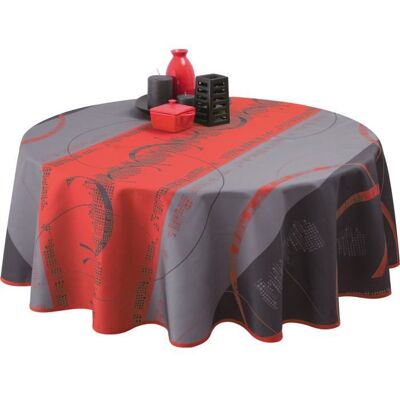 Nappe anti-taches Ovale 150x240 cm - Astrid rouge Rouge - Publicité Nappe anti-taches Ovale 150x240 cm - Astrid rouge Rouge - Publicité