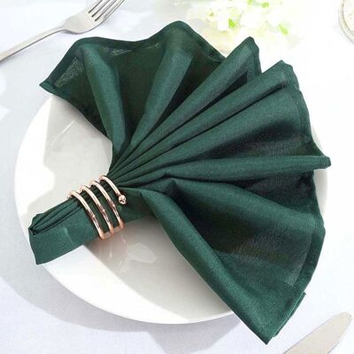 DRAGÉES ANAHITA Un lot de 10 serviettes en tissu Vert émeraude (40 x 40 cm) Vert - Publicité DRAGÉES ANAHITA Un lot de 10 serviettes en tissu Vert émeraude (40 x 40 cm) Vert - Publicité