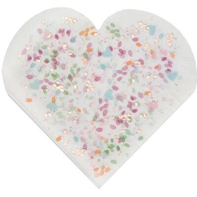 Serviettes Cœur or Rose Santex - Couleurs Pastel - 20 pièces - Publicité Serviettes Cœur or Rose Santex - Couleurs Pastel - 20 pièces - Publicité