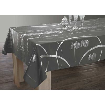 Nappe - Shiny - Gris foncé - Motif brillant - Entretien facile Gris - Publicité Nappe - Shiny - Gris foncé - Motif brillant - Entretien facile Gris - Publicité