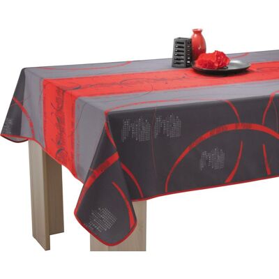 LE LINGE DE JULES Nappe Anti-taches Astrid Rouge Rouge - Publicité LE LINGE DE JULES Nappe Anti-taches Astrid Rouge Rouge - Publicité