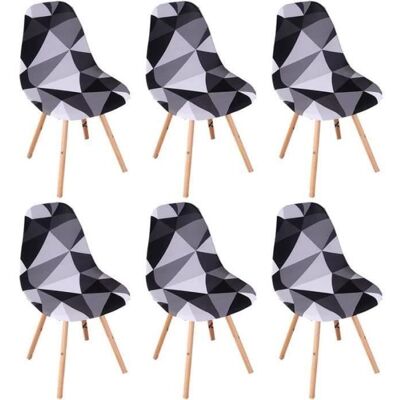 Housses de chaise - Scandinave - Lot de 6 - Gris - Extensibles - Déhoussables Gris - Publicité Housses de chaise - Scandinave - Lot de 6 - Gris - Extensibles - Déhoussables Gris - Publicité