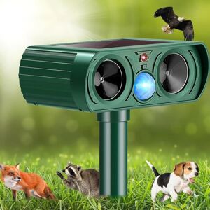 KZQ Répulsif ultrason solaire extérieur avec détecteur mouvement - Anti-chats renards chiens écureuils rongeurs jardin étanche - Publicité KZQ Répulsif ultrason solaire extérieur avec détecteur mouvement - Anti-chats renards chiens écureuils rongeurs jardin étanche - Publicité