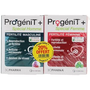 3C Pharma ProgéniT+ 60 Comprimés - Duo Fertilité - Publicité 3C Pharma ProgéniT+ 60 Comprimés - Duo Fertilité - Publicité