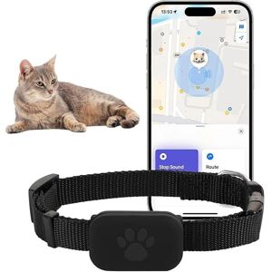 XVX Collier traceur GPS pour chat compatible iOS/Android – Noir sans abonnement Noir - Publicité XVX Collier traceur GPS pour chat compatible iOS/Android – Noir sans abonnement Noir - Publicité