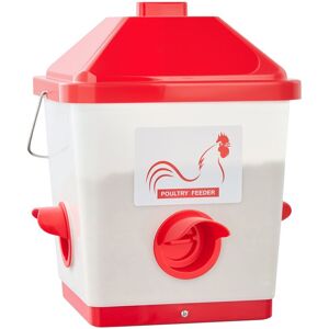 Mangeoire automatique pour poules - DUOKU - 5GAL F - 1814 kg - 3 ports - PP Rouge - Publicité Mangeoire automatique pour poules - DUOKU - 5GAL F - 1814 kg - 3 ports - PP Rouge - Publicité