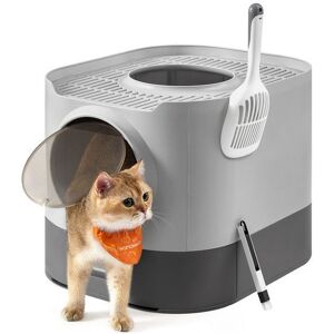 Feandrea Bac à Litière avec Couvercle Plateau Amovible pour des Chats de Tailles Différentes Gris Tourterelle et Gris Ardoise Gris - Publicité Feandrea Bac à Litière avec Couvercle Plateau Amovible pour des Chats de Tailles Différentes Gris Tourterelle et Gris Ardoise Gris - Publicité