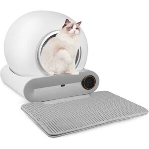 Bac à litière autonettoyant - VINTEKY - 65 L - Contrôle par APP - Désodorisation efficace - Capacité 9L Gris - Publicité Bac à litière autonettoyant - VINTEKY - 65 L - Contrôle par APP - Désodorisation efficace - Capacité 9L Gris - Publicité