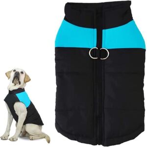 Manteau pour Chien - AMOUNE - Taille M - Imperméable - Bleu - Nylon Coton Bleu - Publicité Manteau pour Chien - AMOUNE - Taille M - Imperméable - Bleu - Nylon Coton Bleu - Publicité