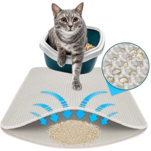 KARAT Tapis de Litière pour Chat Charly - Conception en Nid dAbeille à Double Couche Lavable 61 x 38 cm Gris Gris - Publicité KARAT Tapis de Litière pour Chat Charly - Conception en Nid dAbeille à Double Couche Lavable 61 x 38 cm Gris Gris - Publicité