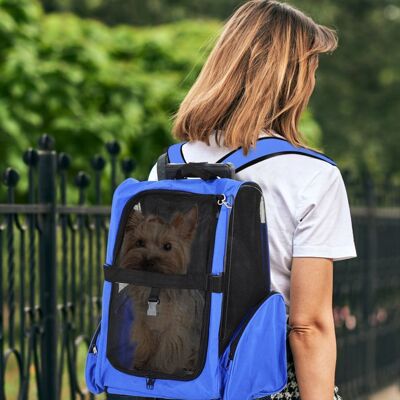 Generic 2 en 1 trolley chariot sac à dos sac de transport à roulettes pour chien chat Bleu - Publicité Generic 2 en 1 trolley chariot sac à dos sac de transport à roulettes pour chien chat Bleu - Publicité