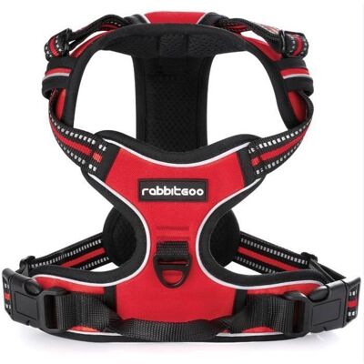 Rabbitgoo Harnais Chien L Harnais pour Chien anti traction - Gilet pour chien- Réglable Réfléchissant Matériau Respirant-Rouge Rouge - Publicité Rabbitgoo Harnais Chien L Harnais pour Chien anti traction - Gilet pour chien- Réglable Réfléchissant Matériau Respirant-Rouge Rouge - Publicité