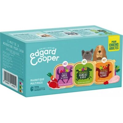Edgard & Cooper - Multipack 6x100g - Poulet - Agneau - Nourriture chiens - Publicité Edgard & Cooper - Multipack 6x100g - Poulet - Agneau - Nourriture chiens - Publicité