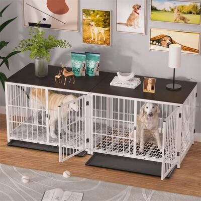 BingoPaw Cage pour Chien Intérieur Caisse Chien Petite Taille Meuble Cage Chiens 78.5x56.5x65cm Blanc - Publicité BingoPaw Cage pour Chien Intérieur Caisse Chien Petite Taille Meuble Cage Chiens 78.5x56.5x65cm Blanc - Publicité