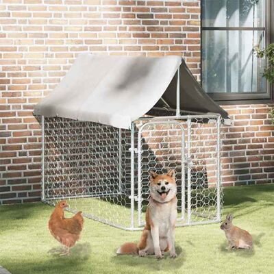 Enclos extérieur pour chien vidaXL avec toit 200x100x150 cm - Publicité Enclos extérieur pour chien vidaXL avec toit 200x100x150 cm - Publicité