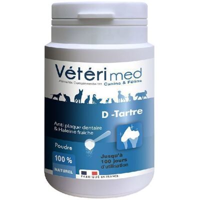 VETERIMED Poudre Anti-Tartre - Vétérimed - D-Tartre - 100 jours dutilisation - Chien - Naturelle - Publicité VETERIMED Poudre Anti-Tartre - Vétérimed - D-Tartre - 100 jours dutilisation - Chien - Naturelle - Publicité