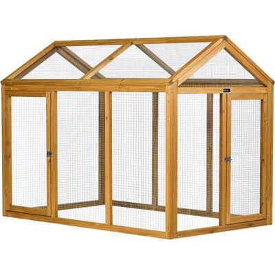 Enclos extension en bois pour poulailler Coco - 6 poules - Marron Marron - Publicité Enclos extension en bois pour poulailler Coco - 6 poules - Marron Marron - Publicité
