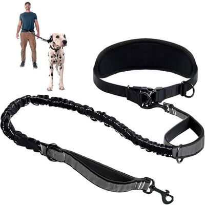 KJEHOME Laisse pour Chiens Laisse Canicross Chiens Laisse Chien Main Libre Laisse Chien Autour La Taille Ceinture Rglabl HARNAIS ANIMAL Noir - Publicité KJEHOME Laisse pour Chiens Laisse Canicross Chiens Laisse Chien Main Libre Laisse Chien Autour La Taille Ceinture Rglabl HARNAIS ANIMAL Noir - Publicité