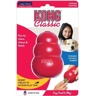 Jouet pour chien KONG Classic Grand Rouge - Masticage et fetch durable - Publicité Jouet pour chien KONG Classic Grand Rouge - Masticage et fetch durable - Publicité