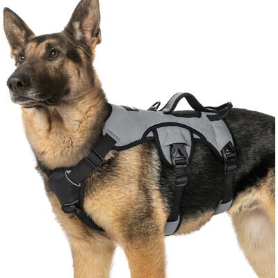 rabbitgoo Harnais pour Chien avec Poignée de Levage Harnais Réglables pour Animaux de Compagnie Facile à Contrôler XL Gris Gris - Publicité rabbitgoo Harnais pour Chien avec Poignée de Levage Harnais Réglables pour Animaux de Compagnie Facile à Contrôler XL Gris Gris - Publicité