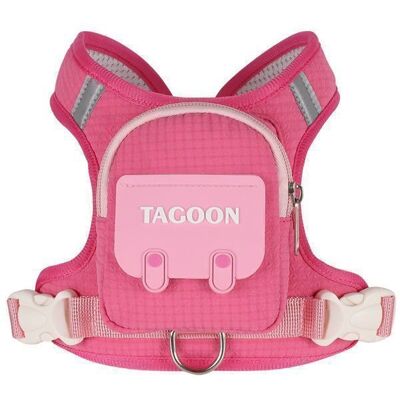 HACHIMI Harnais sac à dos réfléchissant pour chien avec laisse réglable et imperméable – Rose – Taille S Rose - Publicité HACHIMI Harnais sac à dos réfléchissant pour chien avec laisse réglable et imperméable – Rose – Taille S Rose - Publicité