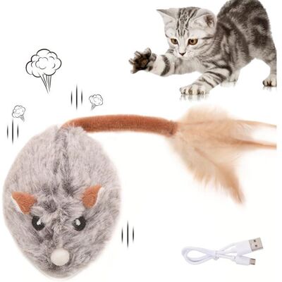 FOCLATUNER Souris Télécommandée Interactive pour Chat avec Détection Intelligente - Jouet Électrique Rechargeable USB pour Chaton Gris - Publicité FOCLATUNER Souris Télécommandée Interactive pour Chat avec Détection Intelligente - Jouet Électrique Rechargeable USB pour Chaton Gris - Publicité