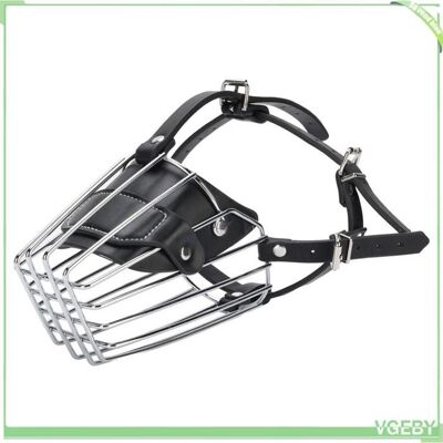 Muselière pour chien - FAFEICY - Panier métallique réglable - Galvanisé - Cuir PU - Confort ergonomique - Publicité Muselière pour chien - FAFEICY - Panier métallique réglable - Galvanisé - Cuir PU - Confort ergonomique - Publicité