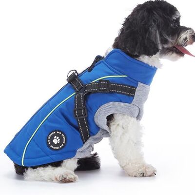 Veste dhiver pour animaux de compagnie - OMABETA - Manteau de chien - Imperméable - Chaud - Réfléchissant Bleu - Publicité Veste dhiver pour animaux de compagnie - OMABETA - Manteau de chien - Imperméable - Chaud - Réfléchissant Bleu - Publicité