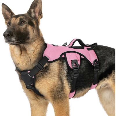 rabbitgoo Harnais pour Chien avec Poignée de Levage Harnais Réglables pour Animaux de Compagnie Facile à Contrôler XL Rose Rose - Publicité rabbitgoo Harnais pour Chien avec Poignée de Levage Harnais Réglables pour Animaux de Compagnie Facile à Contrôler XL Rose Rose - Publicité
