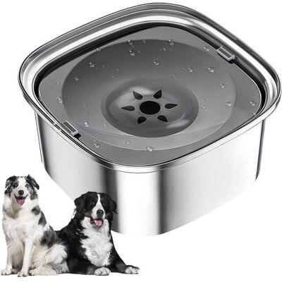 JUPPRO Gamelle Eau Chien Anti Éclaboussure SUS304 Acier Inoxydable Grande Capacité 3L Bol Chien Anti Éclaboussure Gamelle Anti Goutte Blanc - Publicité JUPPRO Gamelle Eau Chien Anti Éclaboussure SUS304 Acier Inoxydable Grande Capacité 3L Bol Chien Anti Éclaboussure Gamelle Anti Goutte Blanc - Publicité