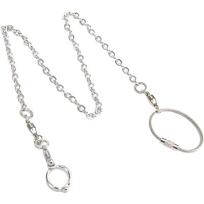 Corde Inoxydable Ara Acier Chaîne Anneau Réglable Perruche pour Traction Oiseau Voler Marche Pied Perroquet Cheville Harnais Laisse Blanc - Publicité Corde Inoxydable Ara Acier Chaîne Anneau Réglable Perruche pour Traction Oiseau Voler Marche Pied Perroquet Cheville Harnais Laisse Blanc - Publicité