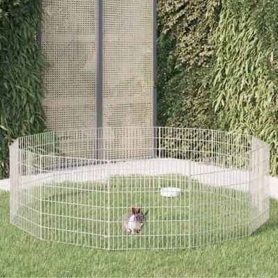 vidaXL Enclos extérieur 12 panneaux 54x60 cm Fer galvanisé Argenté - Publicité vidaXL Enclos extérieur 12 panneaux 54x60 cm Fer galvanisé Argenté - Publicité