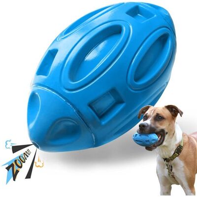 GRANDSALEY Jouet pour chien couineur — Idéal pour les chiens qui adorent mâchouiller : Balle de dentition en caoutchouc pour chiots Bleu - Publicité GRANDSALEY Jouet pour chien couineur — Idéal pour les chiens qui adorent mâchouiller : Balle de dentition en caoutchouc pour chiots Bleu - Publicité