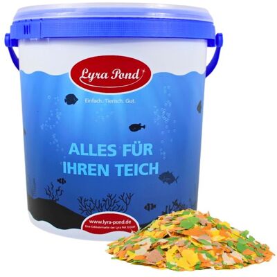 LYRA PET 10 litres (1 24 kg) de nourriture pour poissons de bassin Lyra Pond® Multi Flakes en seau - Publicité LYRA PET 10 litres (1 24 kg) de nourriture pour poissons de bassin Lyra Pond® Multi Flakes en seau - Publicité