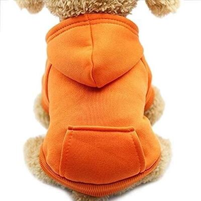 Manteau pour Chien - Non spécifié - Orange - Coton et polyester - Taille XS - Sweat à capuche Orange - Publicité Manteau pour Chien - Non spécifié - Orange - Coton et polyester - Taille XS - Sweat à capuche Orange - Publicité