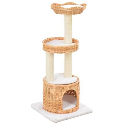 Arbre à Chat avec Sisal et Bois de Saule Naturel - Tour pour Chat - Publicité Arbre à Chat avec Sisal et Bois de Saule Naturel - Tour pour Chat - Publicité