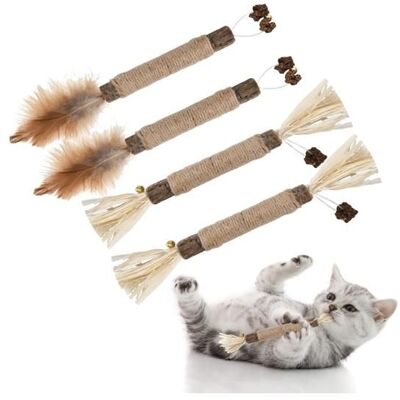 4 Morceaux de Bâtonnets à Chat Ensemble de Bâtons à Mâcher pour Chats Jouets pour Chats JOUET ANIMAUX - Publicité 4 Morceaux de Bâtonnets à Chat Ensemble de Bâtons à Mâcher pour Chats Jouets pour Chats JOUET ANIMAUX - Publicité