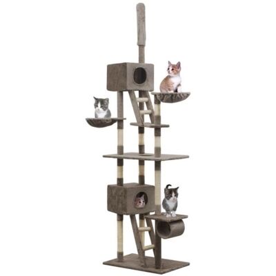 vidaXL Arbre à Chat avec Postes à Griffer en Sisal 230-260cm Gris - Arbre à Chat - Publicité vidaXL Arbre à Chat avec Postes à Griffer en Sisal 230-260cm Gris - Arbre à Chat - Publicité