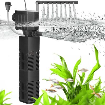 Generic Filtre Aquarium Intérieur 4 En 1 - Débit 650L/H Réglable - Triple Filtration Silencieuse - Pour Réservoir Jusquà 200L BIBERON - Publicité Generic Filtre Aquarium Intérieur 4 En 1 - Débit 650L/H Réglable - Triple Filtration Silencieuse - Pour Réservoir Jusquà 200L BIBERON - Publicité