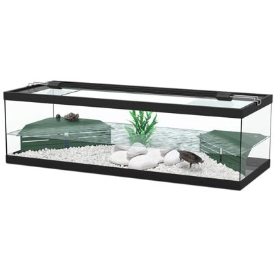 Aquarium pour tortues deau - Aquatlantis - Tortum - Noir - 104x40x30cm - Filtre Noir - Publicité Aquarium pour tortues deau - Aquatlantis - Tortum - Noir - 104x40x30cm - Filtre Noir - Publicité