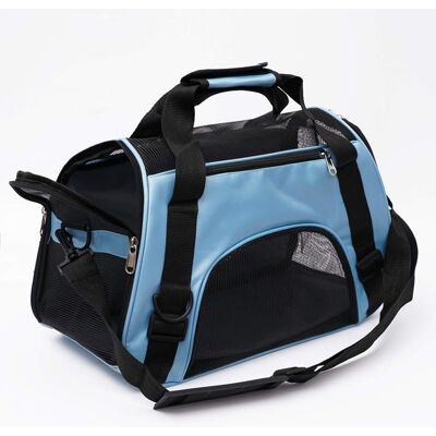 Sac à dos pour animaux - Portable Pet - Transporteur de chat - Respirant - Réglable - Pliable Bleu - Publicité Sac à dos pour animaux - Portable Pet - Transporteur de chat - Respirant - Réglable - Pliable Bleu - Publicité