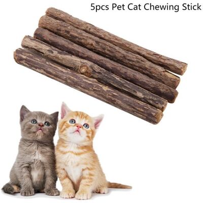 Bâton de collations pour chat 5 pièces améliorant la vitalité du chat Matatabi bâton à mâcher - Publicité Bâton de collations pour chat 5 pièces améliorant la vitalité du chat Matatabi bâton à mâcher - Publicité