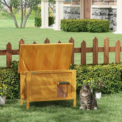 Generic Maison Extérieure pour Chats Surélevée en Bois avec Toit Ouvrant Isolée Vert Naturel Vert - Publicité Generic Maison Extérieure pour Chats Surélevée en Bois avec Toit Ouvrant Isolée Vert Naturel Vert - Publicité