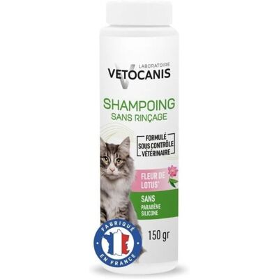 VETOCANIS Shampoo Seco pour Chats - Poudre Sans Rinçage - Doux et Légèrement Parfumé - Publicité VETOCANIS Shampoo Seco pour Chats - Poudre Sans Rinçage - Doux et Légèrement Parfumé - Publicité