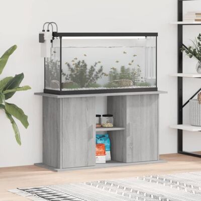 vidaXL Support pour aquarium sonoma gris 101x41x58cm bois dingénierie 833613 Gris - Publicité vidaXL Support pour aquarium sonoma gris 101x41x58cm bois dingénierie 833613 Gris - Publicité